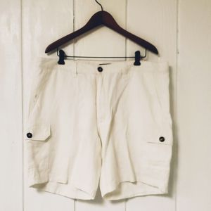 NWT, Tasso Elba, linen, cotton, white, shorts